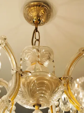 Lámpara de Araña Antigua Cristal Bohemia