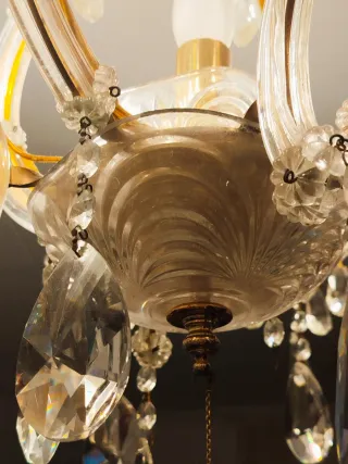 Lámpara de Araña Antigua Cristal Bohemia