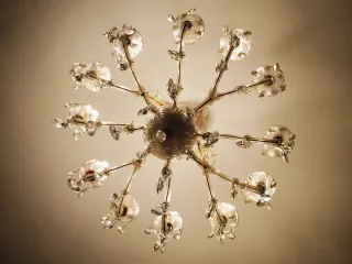 Lámpara de Araña Antigua Cristal Bohemia