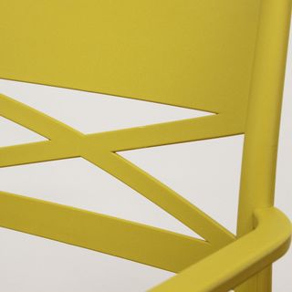 Sedia in Polipropilene Gialla Design per Esterni