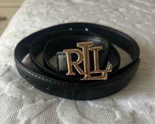 Cinturón Mujer RL Negro Dorado
