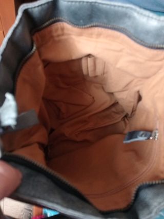 B2B, Bolso de piel gris- azulado