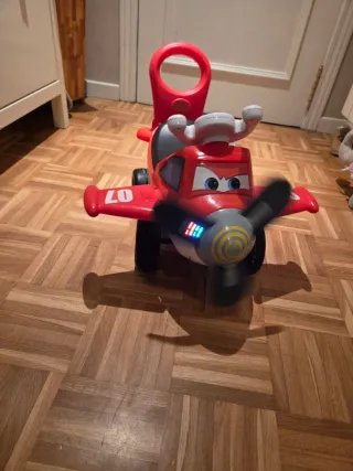 Correpasillos Avión Cars Rojo moto bebe