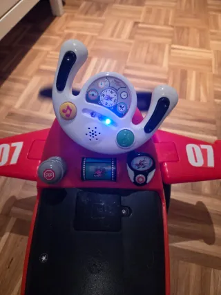 Correpasillos Avión Cars Rojo moto bebe