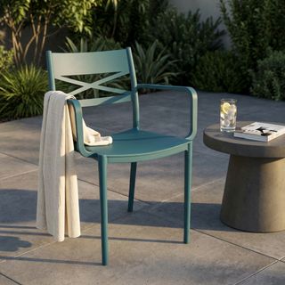 Sedia in Polipropilene Blu Design per Esterni