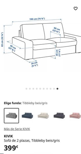 Sofá KIVIK Gris Ikea