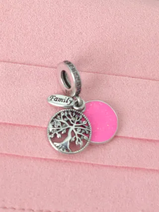 Colgante Árbol de la Vida y Círculo Rosa