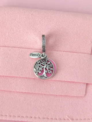 Colgante Árbol de la Vida y Círculo Rosa