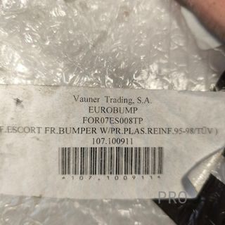 PARAGOLPES DELANTERO FORD ESCORT NUEVO 107100911