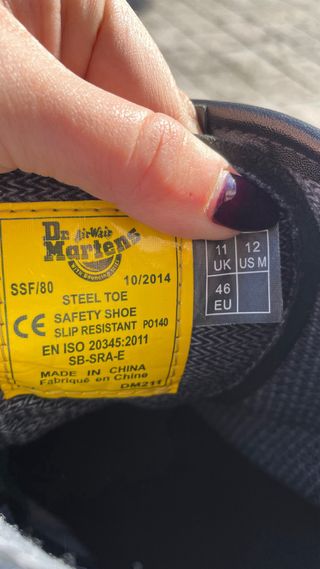 Botas Dr. Martens Talla 46 Negras