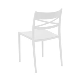 Sedia Moderna da Esterno in Polipropilene Bianco