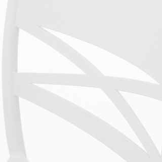 Sedia Moderna da Esterno in Polipropilene Bianco