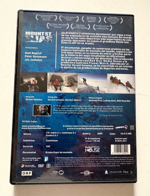 DVD Mount St. Elias Documental Alta Montaña
