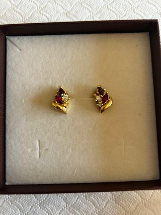 Orecchini vintage anni '80 placcati oro 18k