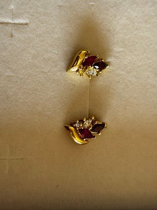 Orecchini vintage anni '80 placcati oro 18k