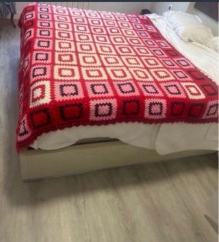 Manta grande de lana hecha a mano