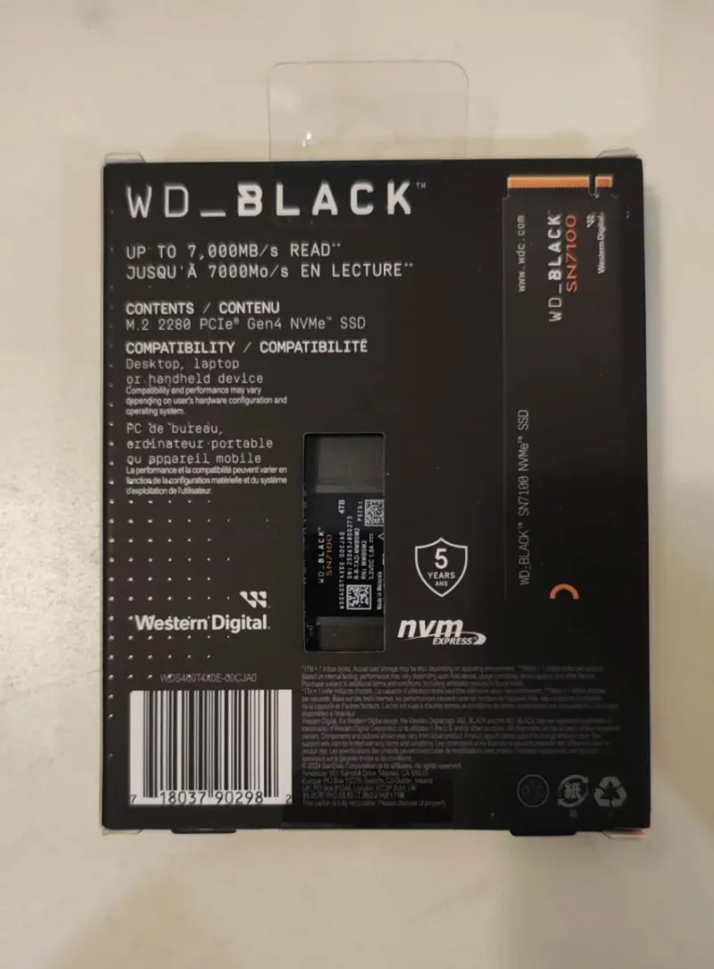 SSD WD SN7100 4TB PCIe Gen4 NVMe M.2 afbeelding 2