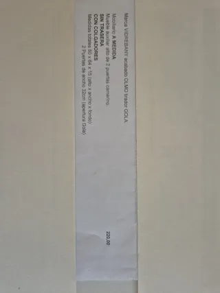 Mueble baño Vidrebany madera y metal