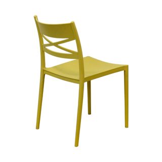 Sedia Moderna da Esterno in Polipropilene Giallo