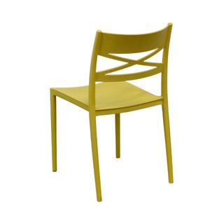 Sedia Moderna da Esterno in Polipropilene Giallo