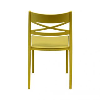 Sedia Moderna da Esterno in Polipropilene Giallo