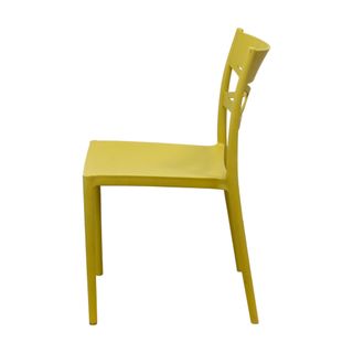 Sedia Moderna da Esterno in Polipropilene Giallo