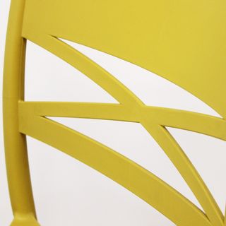 Sedia Moderna da Esterno in Polipropilene Giallo