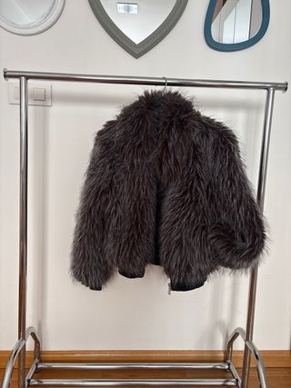 Cazadora pelo gris talla S