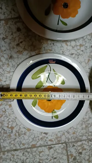 Servizio piatti 51 pezzi decorato floreale