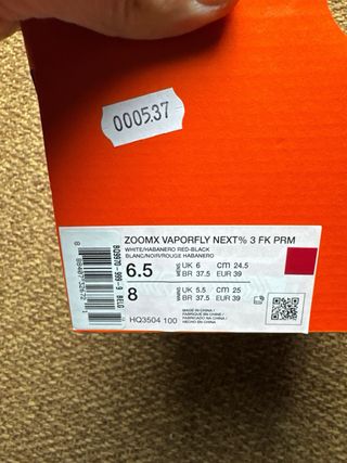 Nike Vaporfly 3 Ekiden Taglia 39 Nuove