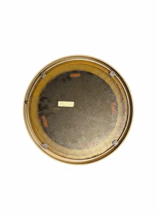 Espejo en plástico y cristal amarillo, años 60