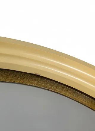 Espejo en plástico y cristal amarillo, años 60
