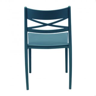 Sedia Moderna da Esterno in Polipropilene Blu