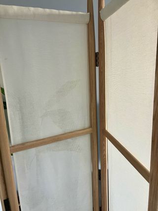 Biombo Zara Home 3 Paneles Madera y Tela
