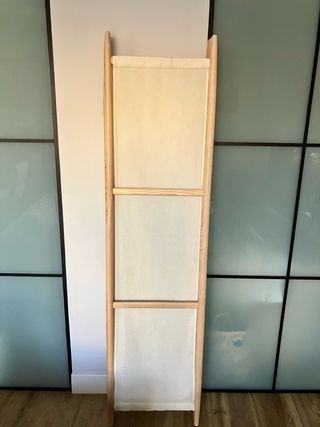Biombo Zara Home 3 Paneles Madera y Tela