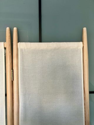 Biombo Zara Home 3 Paneles Madera y Tela