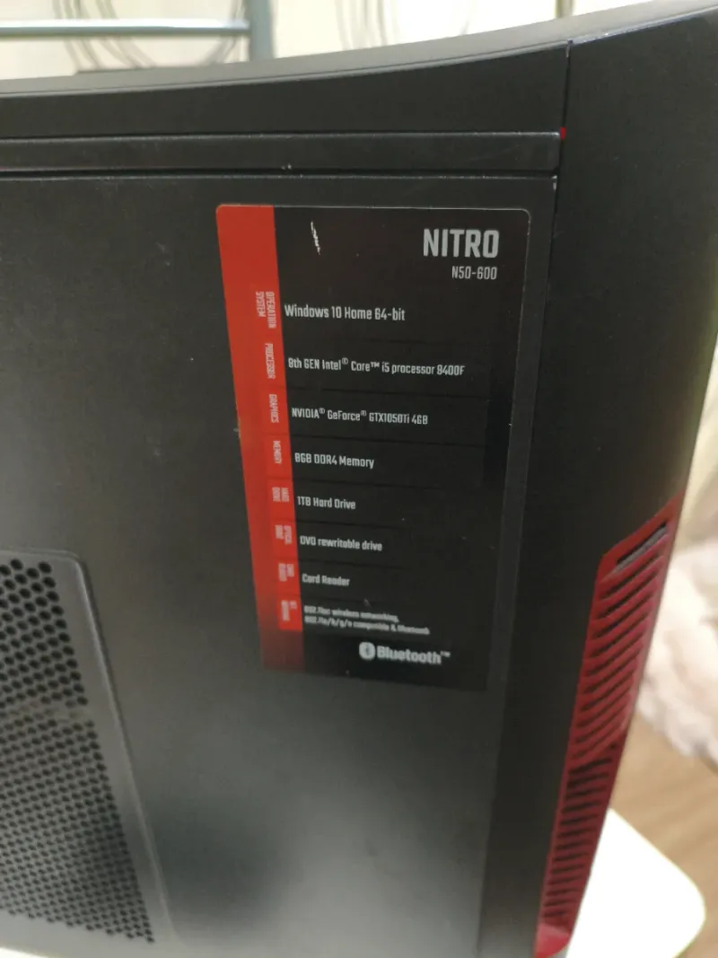 Acer Nitro N50-600 PC Gaming Negra/Roja afbeelding 5