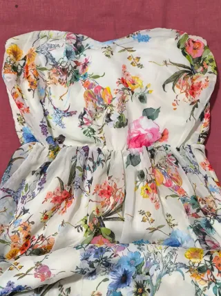 Vestido largo estampado floral