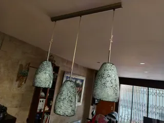 Lámpara Colgante Lineal 3 Luces Cristal