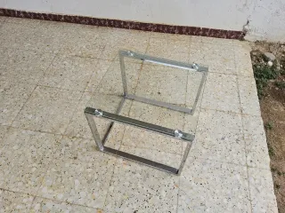 Mesas de centro cristal y metal