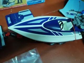 Playmobil Coche Policía y Lancha con Motor