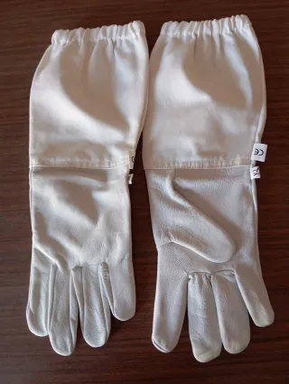 Guantes apicultura piel flor puño largo