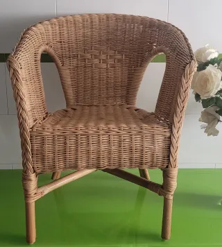 Poltrona in rattan e bambù