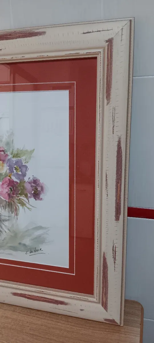 Cuadro C. De Lara Flores Impresión Marco