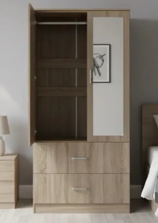 Armario 2 puertas con espejo