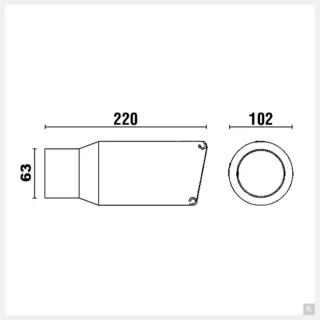 Colas de escape 102x63 mm NUEVAS