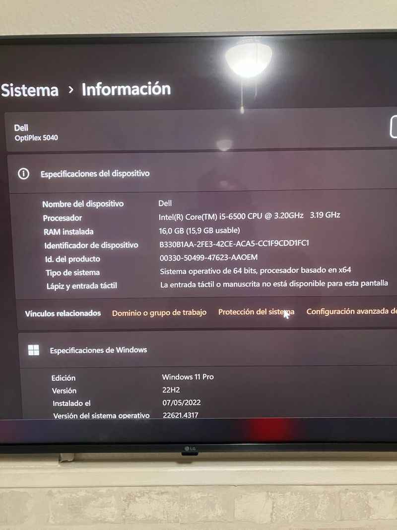 Ordenador Dell OptiPlex 5040 PC Escritorio