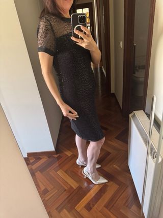Vestido DKNY Negro con Lentejuelas
