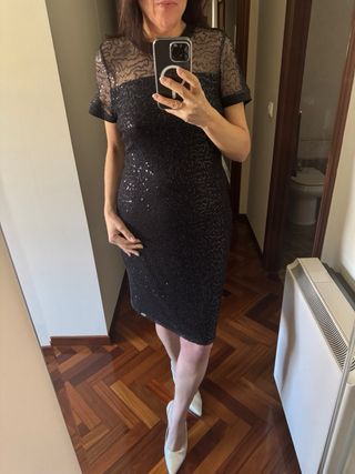 Vestido DKNY Negro con Lentejuelas