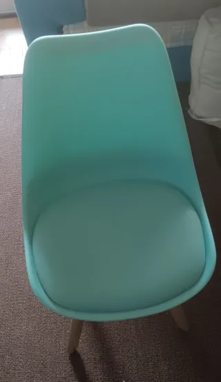 Juego 4 Sillas Azul Turquesa